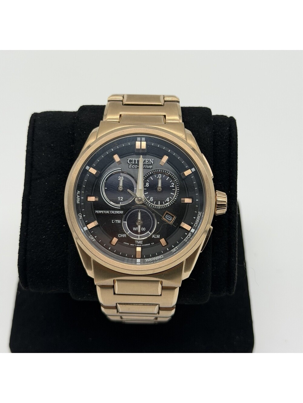 Citizen BL5483-55E Eco-Drive Chandler Alarm Chrono Rose Gold Stainless Watch